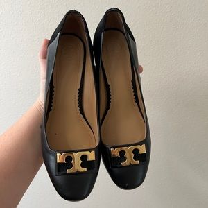 Tory Burch Black and Gold Heels - Only Worn Once!